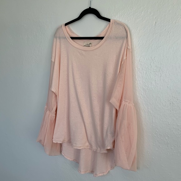 Free People Medium Pink Still Got It Mesh Top - Picture 7 of 8
